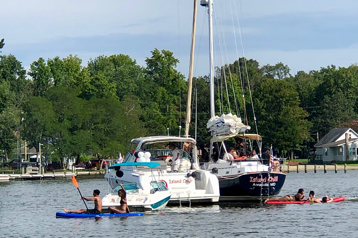 Island Chill Yacht Charters-ICYC Boats Together At Anchor - Credit - Melvin P. Heyes, Island Chill Yacht Charters