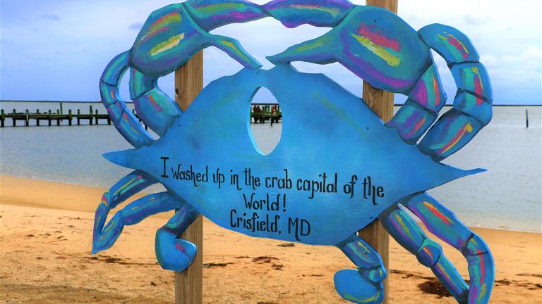 Crab Capital of the World sign - Crisfield