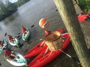 Kids in kayaks Photo