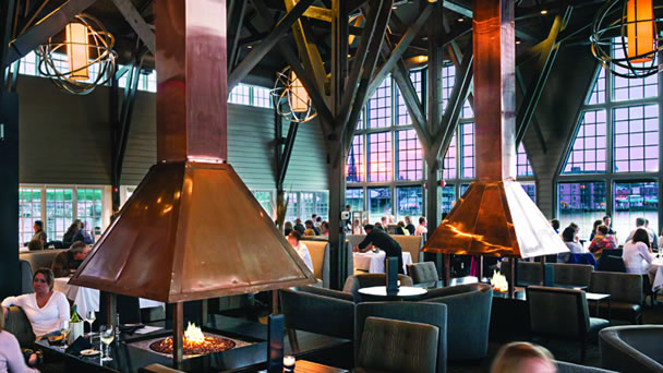 Chart House Annapolis interior shows its historic boat house past Photo