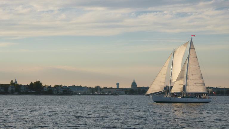 Schooner Woodwind at Sunset