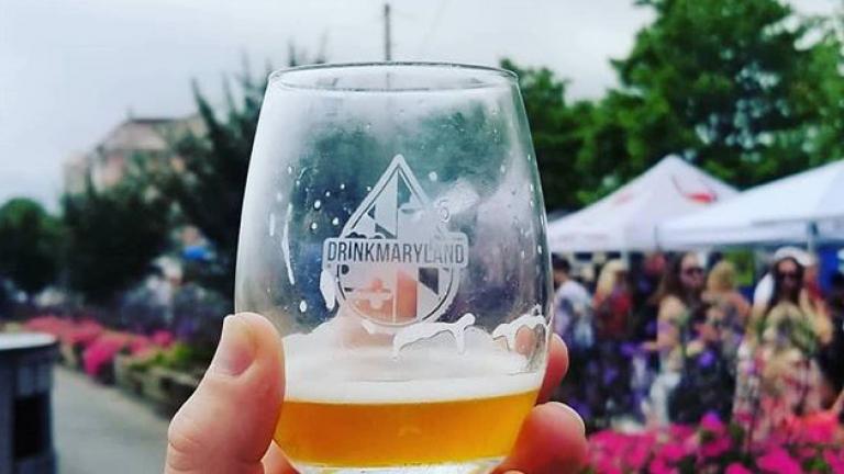Drink Maryland Beer Glass at a Festival