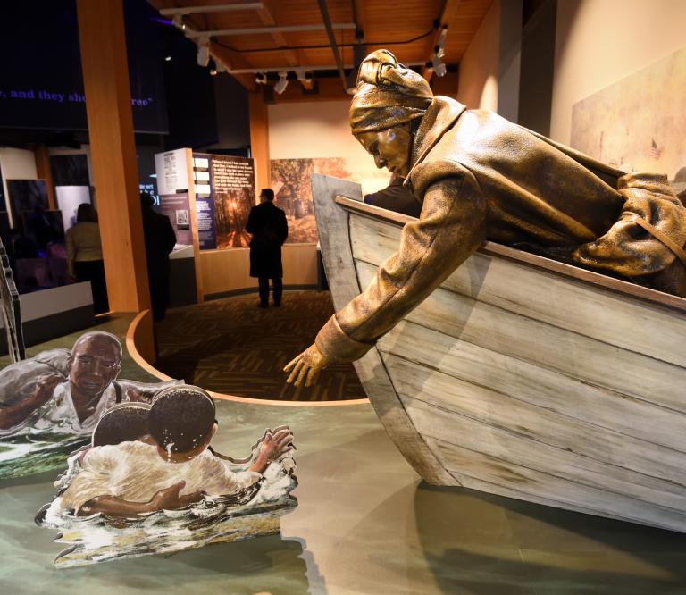 Harriet Tubman Boat Sculpture